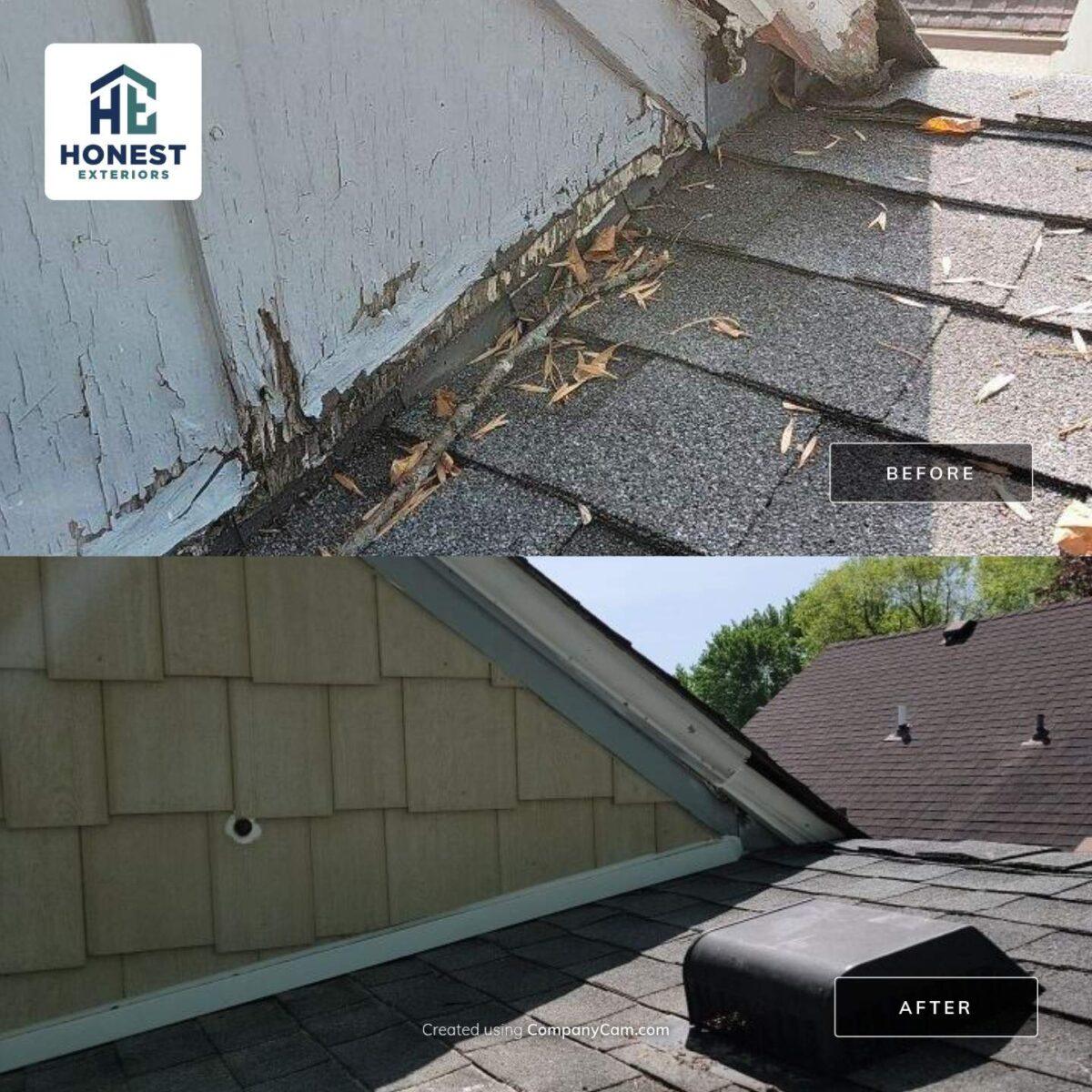 LP SmartSide Staggered Shakes - Primed Replacing rotted fascia and ...