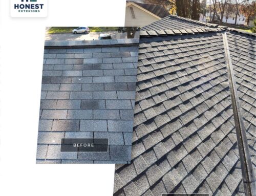 GAF Pewter Gray and Exterior Portfolio Driftwood